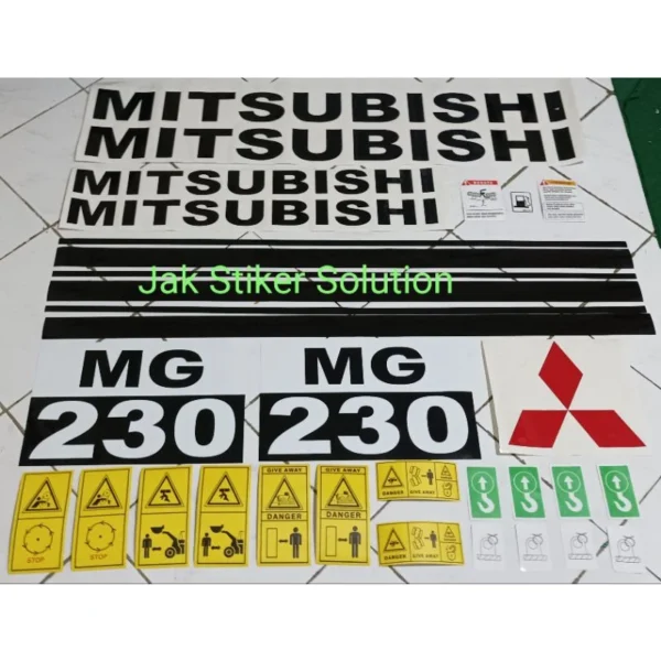 Stiker Motor Grader Mitsubishi MG230
