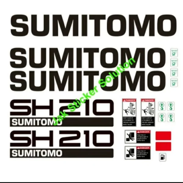 Sticker Excavator Sumitomo SH210-5 Stiker Alat Berat