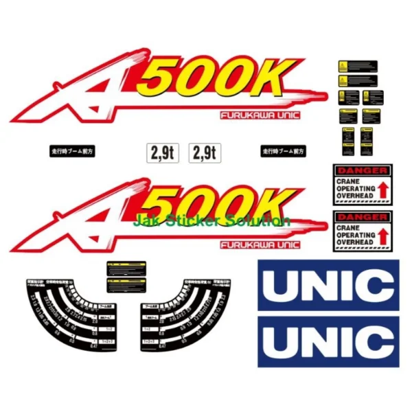 Stiker Crane Unic Furukawa A500K