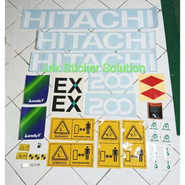 Stiker Excavator Hitachi EX 200-5 Sticker Alat Berat