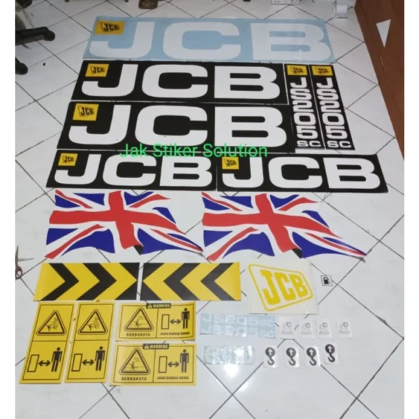 Stiker Excavator JCB JS205SC Sticker Alat Berat