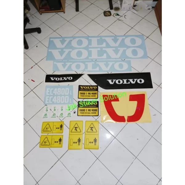 Stiker Excavator Volvo EC480DL Sticker Alat berat