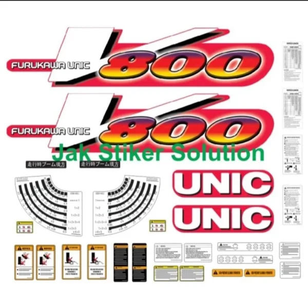 Stiker Unic V800 Sticker Truck Mounted Crane