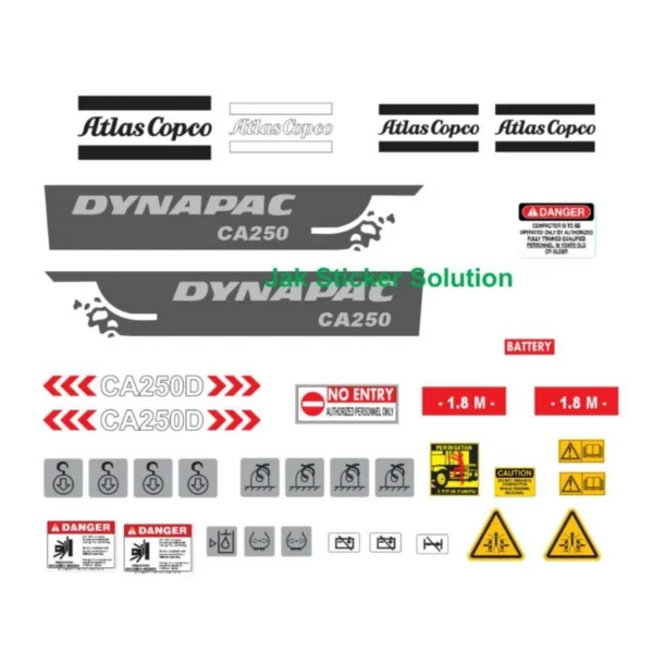 Stiker Vibro Dynapac CA250 Decal Sticker