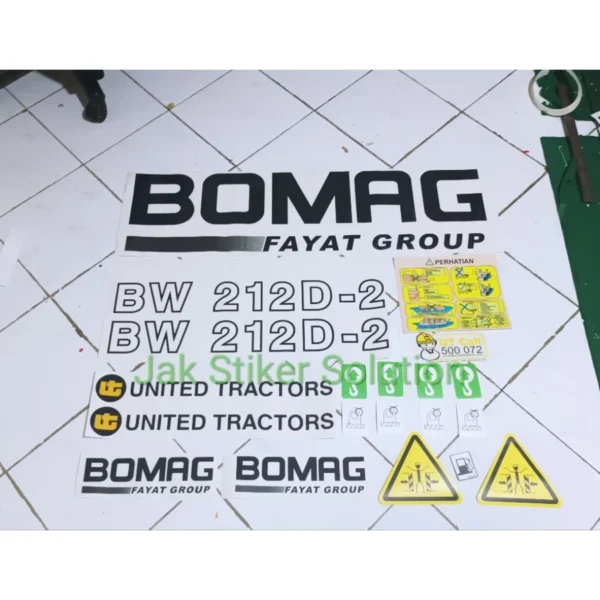 Stiker Vibro Roller Bomag BW 212D-2