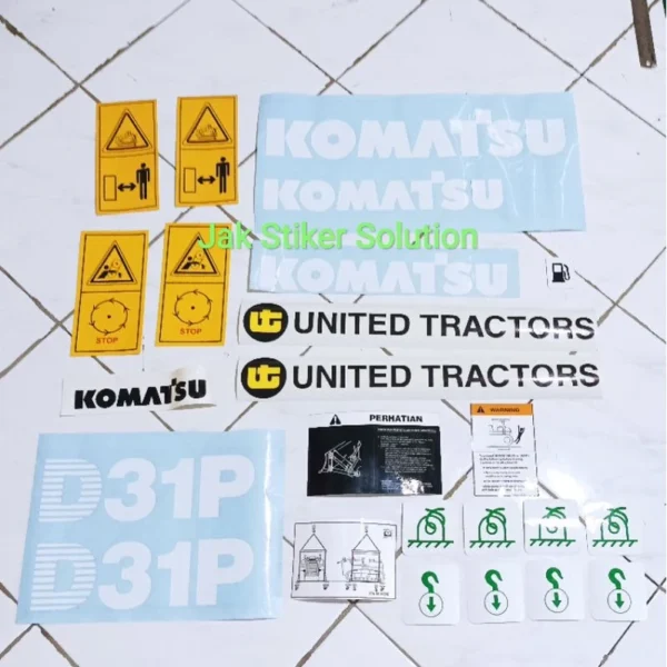Stiker dozer Komatsu D31P Sticker Alat Berat
