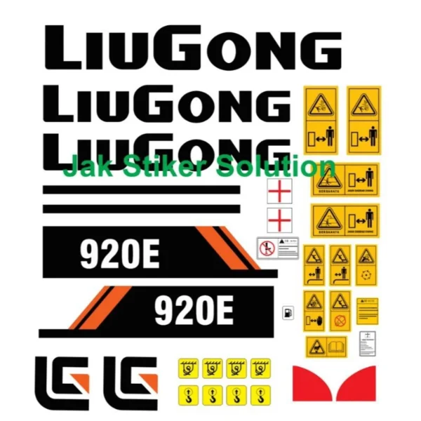Stiker Excavator Liugong 920E